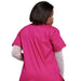 Back View Raspberry Coloured Light Scrub Set