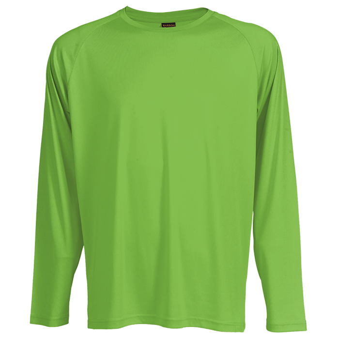 Long Sleeve Polyester T-Shirt Lumo Green / SML / Regular - T-Shirts