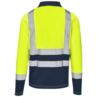 Long Sleeve Surveyor Two-Tone Hi-Viz Golf Shirt - Shirts