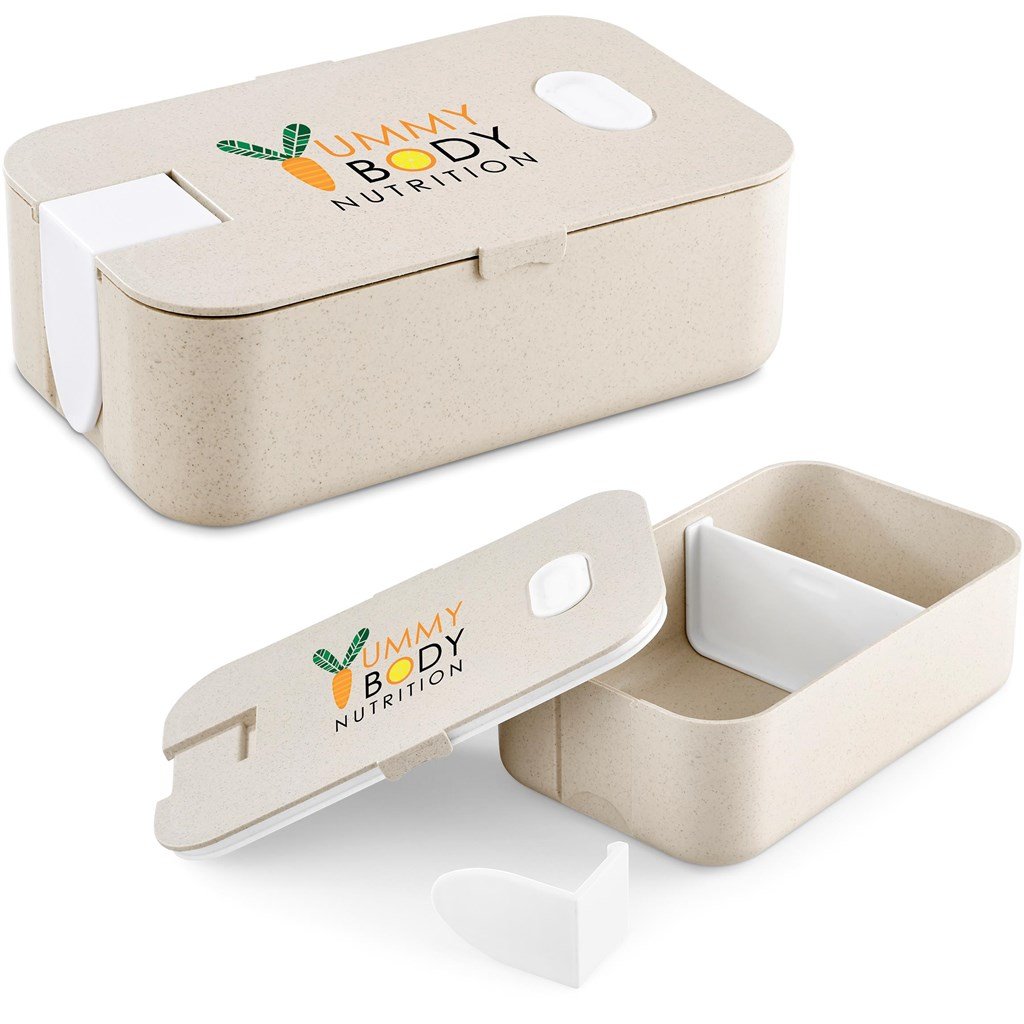 Machi Wheat Straw Lunch Box Solid White / SW
