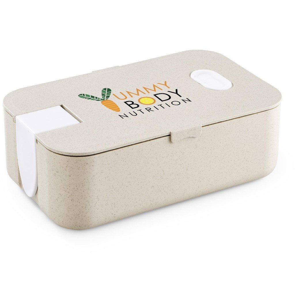 Machi Wheat Straw Lunch Box Solid White / SW