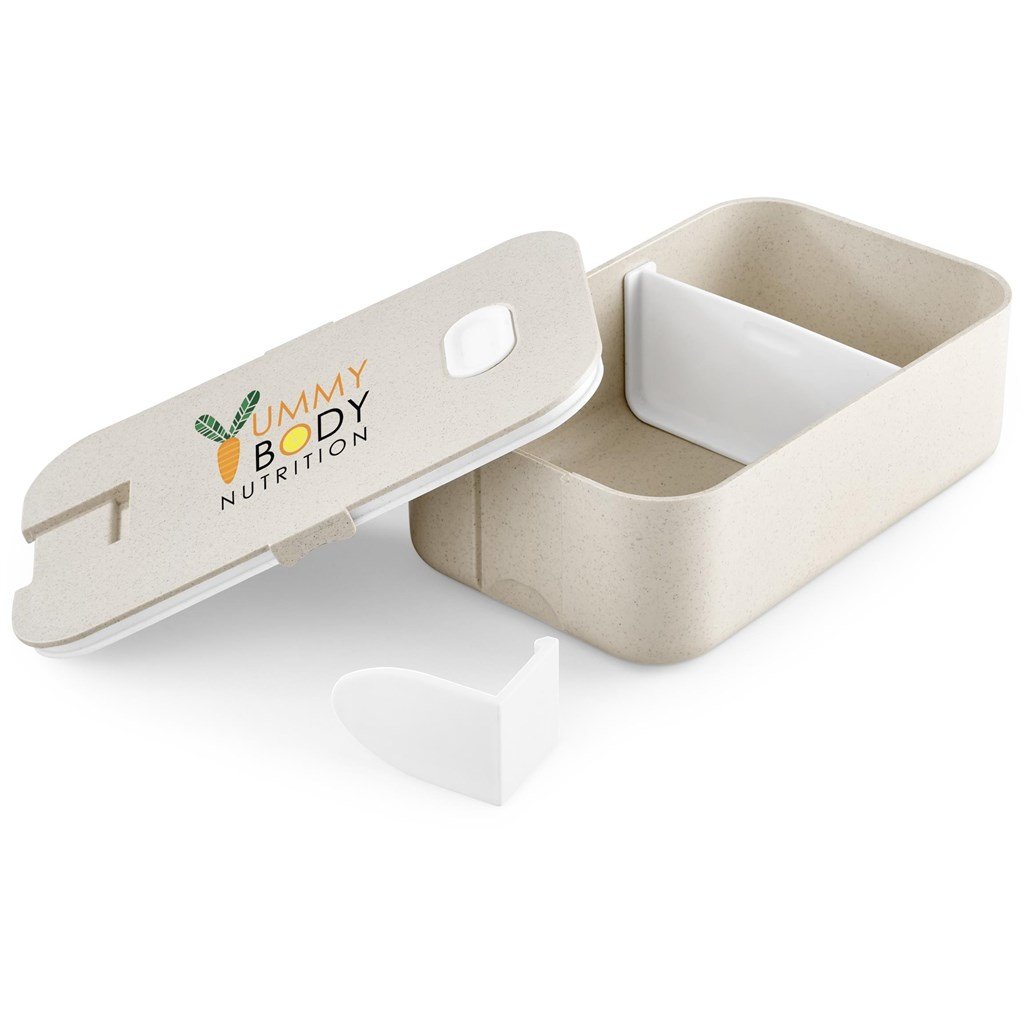 Machi Wheat Straw Lunch Box Solid White / SW