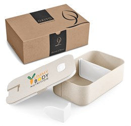 Okiyo Machi Wheat Straw Lunch Box-Solid White-SW