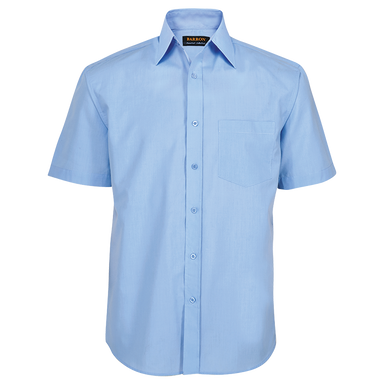 Mens Basic Poly Cotton Lounge Short Sleeve  Sky Blue