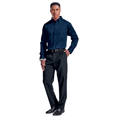 Mens Brushed Cotton Twill Lounge Long Sleeve - Shirts-Corporate