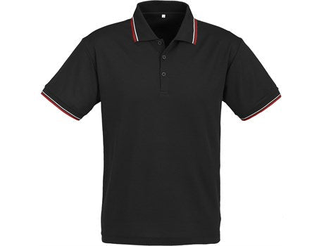Mens Cambridge Golf Shirt - Black Red Only-