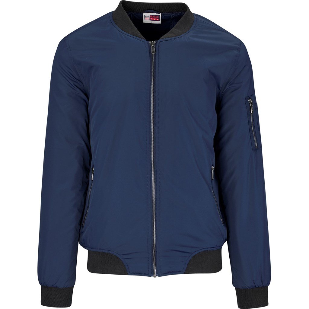 Mens Crusader Bomber Jacket - Black L / Navy / N