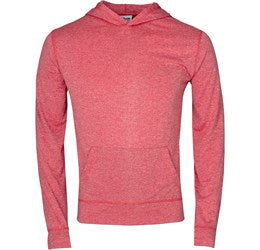 Mens Fitness Lightweight Hooded Sweater-L-Red-R