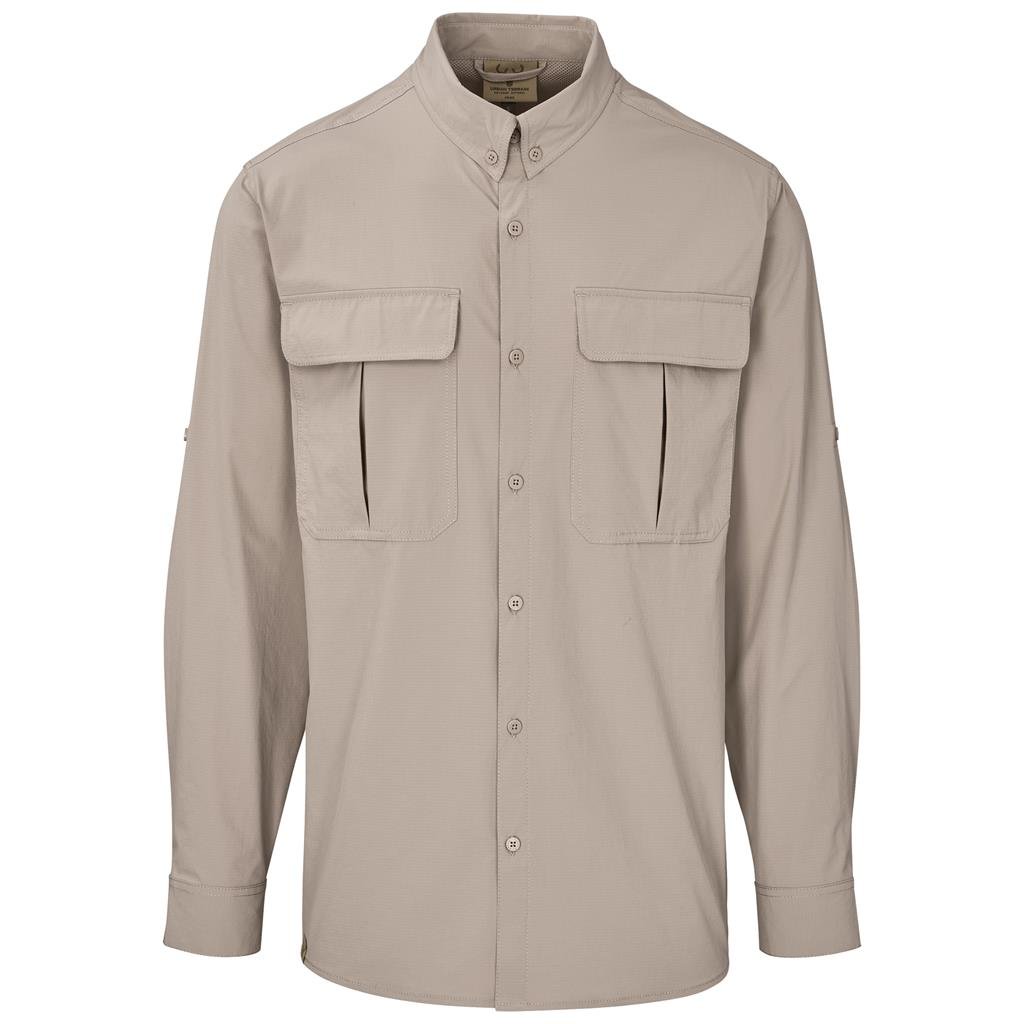 Mens Long Sleeve Amatola Shirt S / KHAKI - New Clothing 2025,Shirts,Utility Shirts