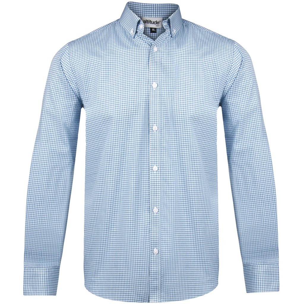 Mens Long Sleeve Edinburgh Shirt - Blue - Lounge Shirts,Lounge Shirts