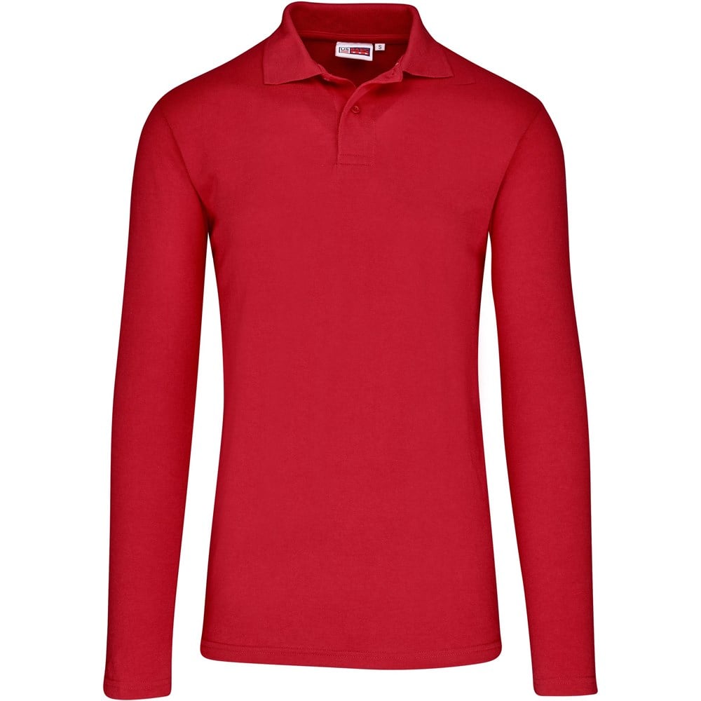 Mens Long Sleeve Elemental Golf Shirt 2XL / Red / R
