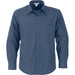 Mens Long Sleeve Micro Check Shirt-Shirts & Tops-2XL-Navy-N