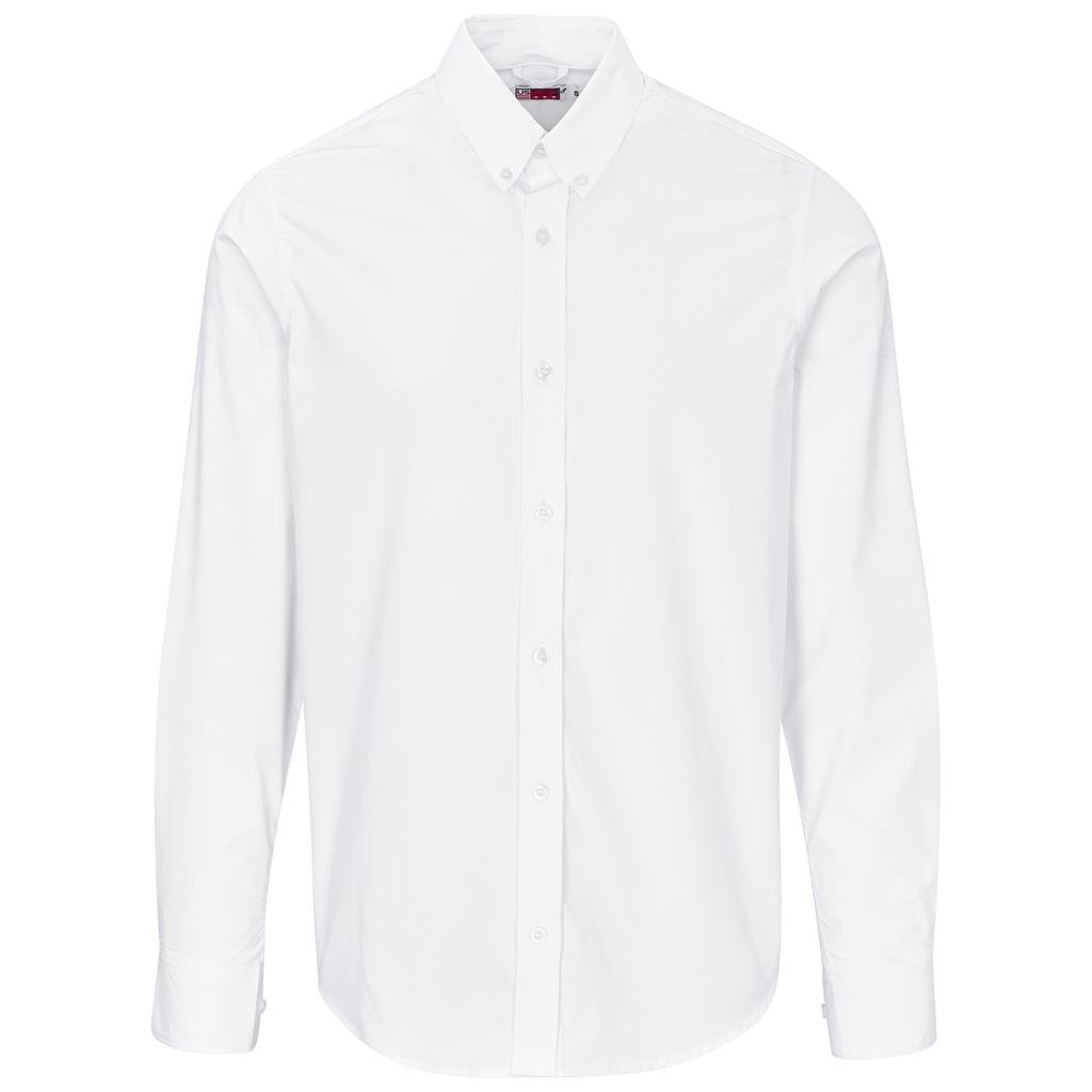 Mens Long Sleeve Sheffield Stretch Shirt S / WHITE - Lounge Shirts,New Clothing 2025