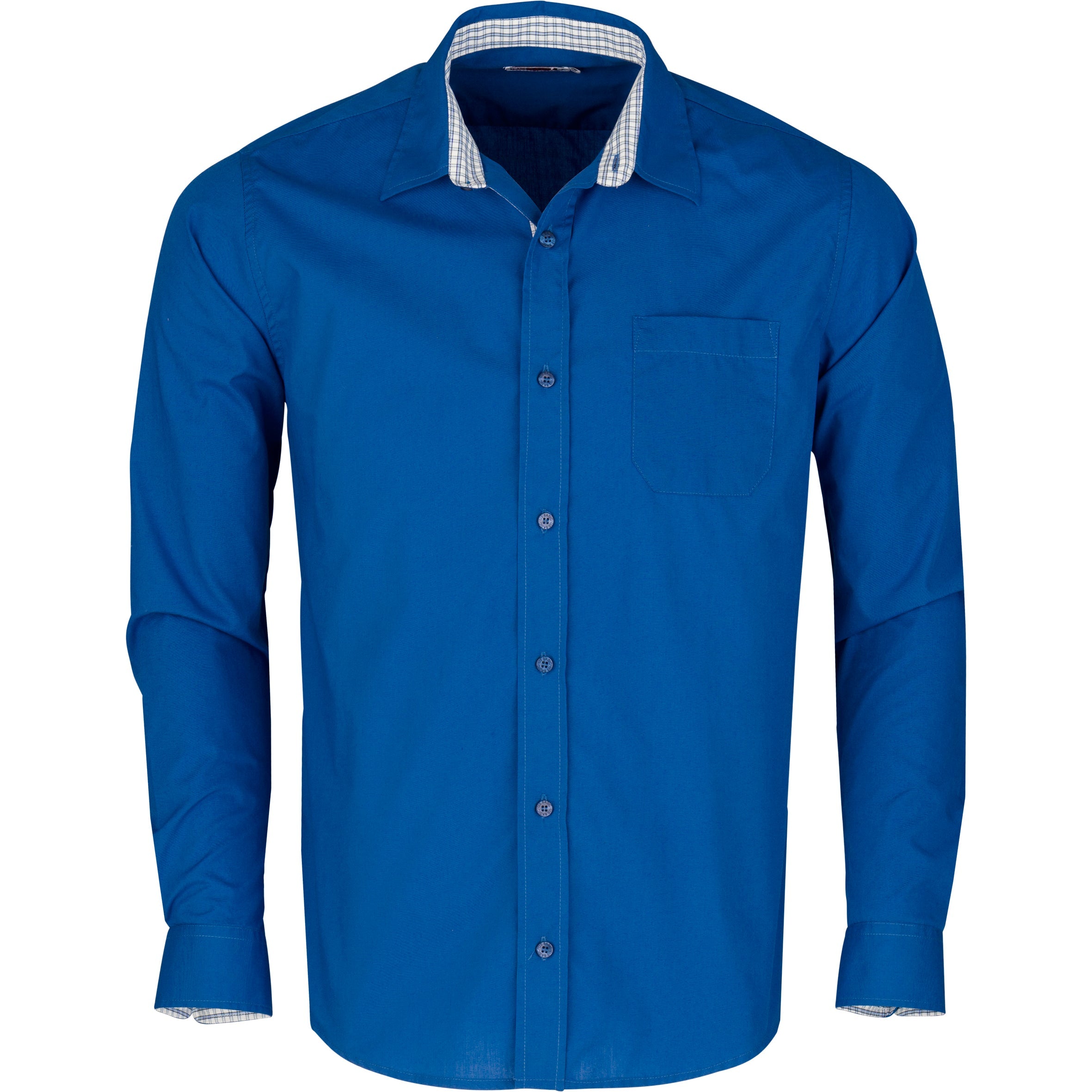 Mens Long Sleeve Warrington Shirt-2XL-Royal Blue-RB