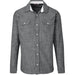 Mens Long Sleeve Windsor Shirt - Grey L / GY