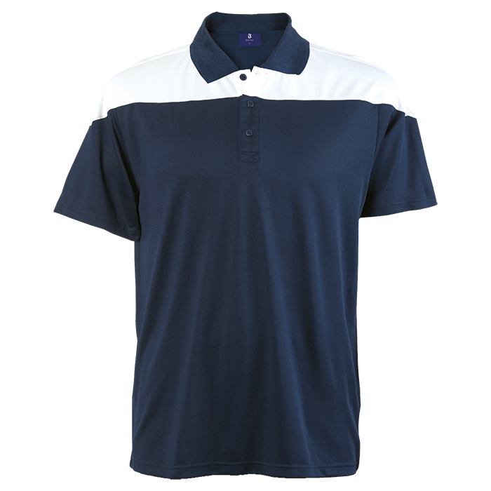 Mens Omega Golfer Navy/White / LAR / Regular - Golf Shirts