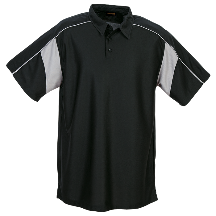 Mens Performance Golfer  Black/Silver / SML / Last 