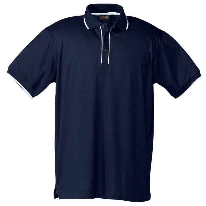 Mens Piping Golfer  Navy/White / SML / Regular - Golf 