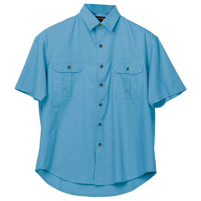 Mens Plain Bush Shirt Dusk Blue / 2XL / Regular - Shirts-Outdoor