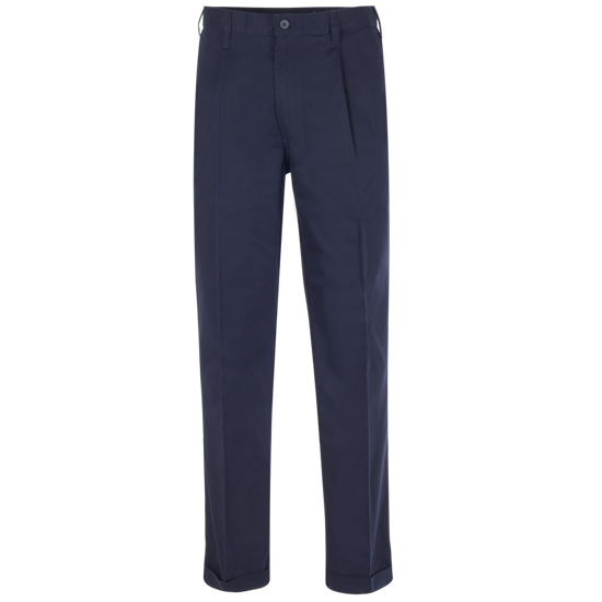 Mens Polycotton Work Chinos Navy / 28 - High Grade Bottoms