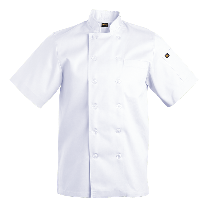 Mens Savona Short Sleeve Chef Jacket  White / XS / 