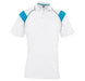 Mens Score Golf Shirt - White Light Blue Only-