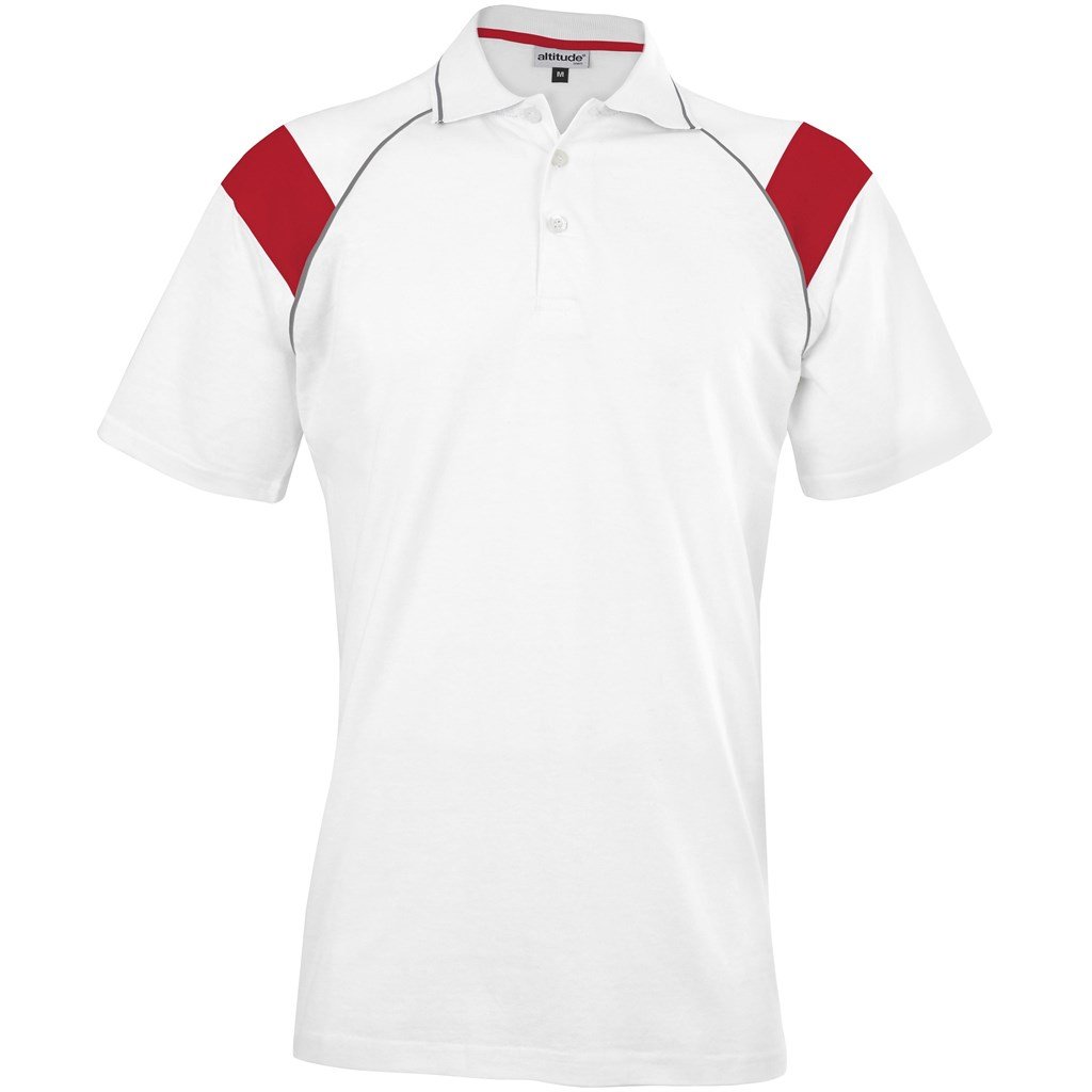 Mens Score Golf Shirt - White Red S / WHITE RED - Shirts,Golf Shirts