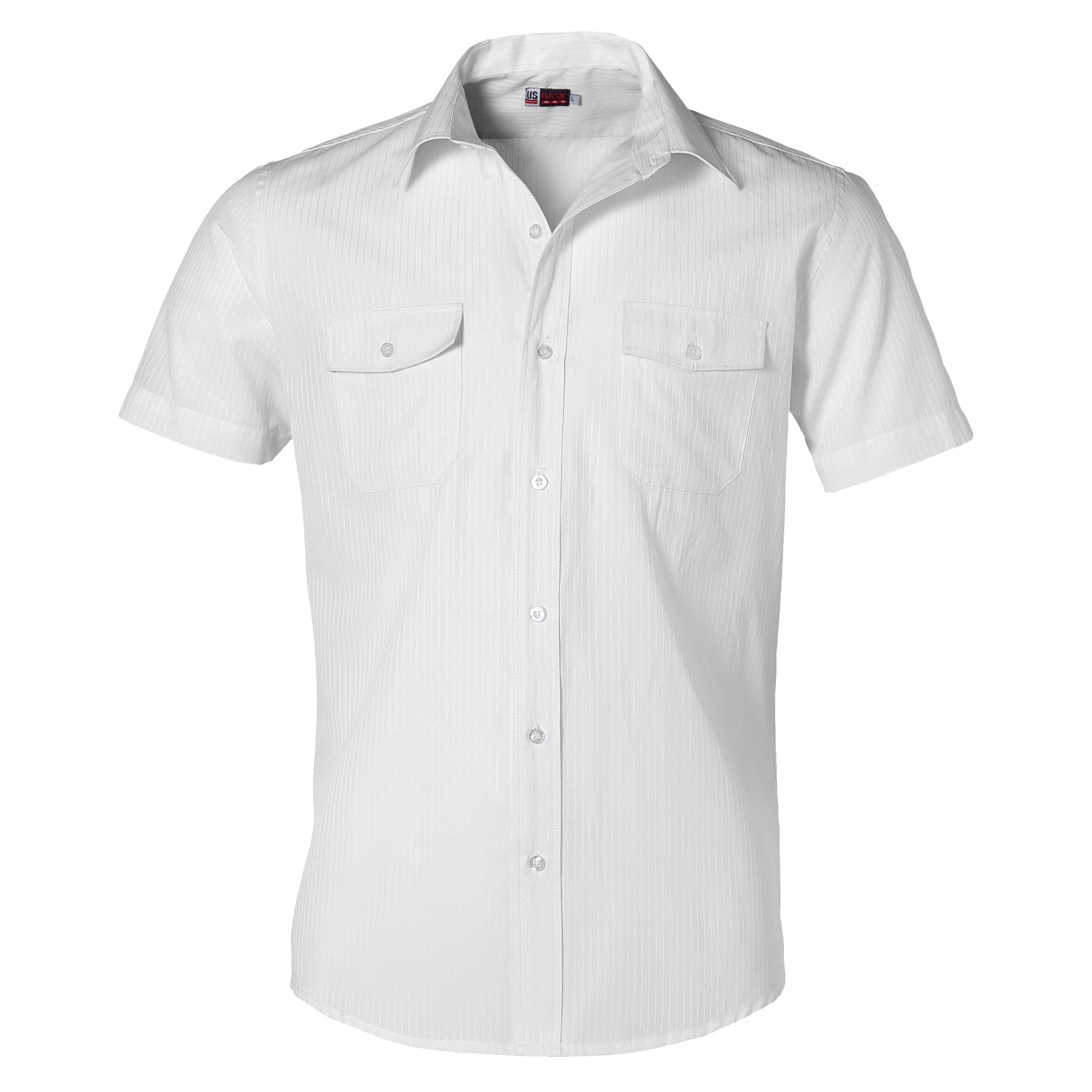 Mens Short Sleeve Bayport Shirt - Light Blue Only-L-White-W