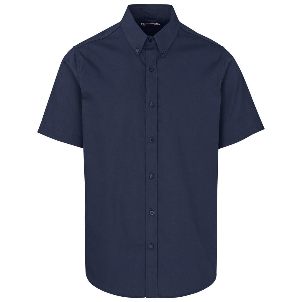 Mens Short Sleeve Cotton Twill Moderna Shirt S / NAVY - Lounge Shirts,New Clothing 2025