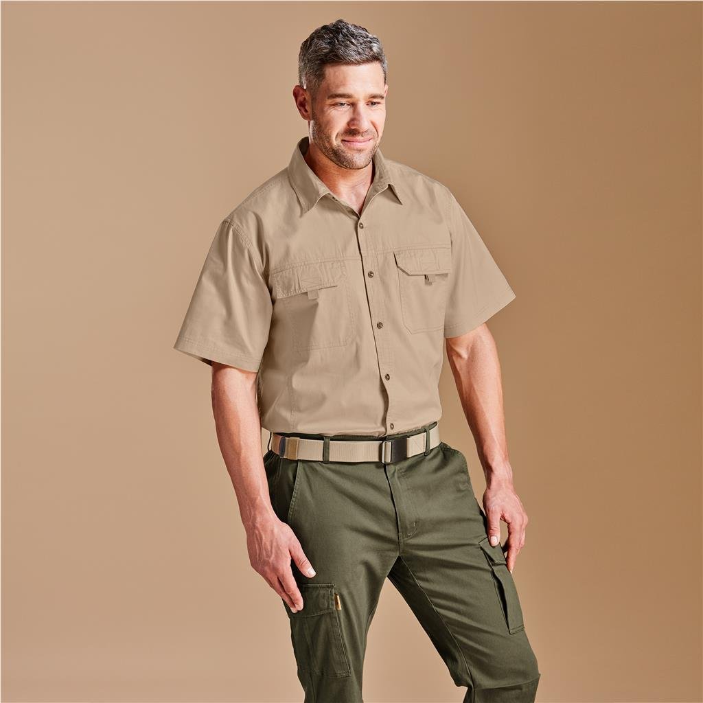 Mens Short Sleeve Mawenzi Twill Shirt - New Clothing 2025,Shirts,Utility Shirts