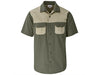 Mens Short Sleeve Serengeti 2-Tone Bush Shirt-