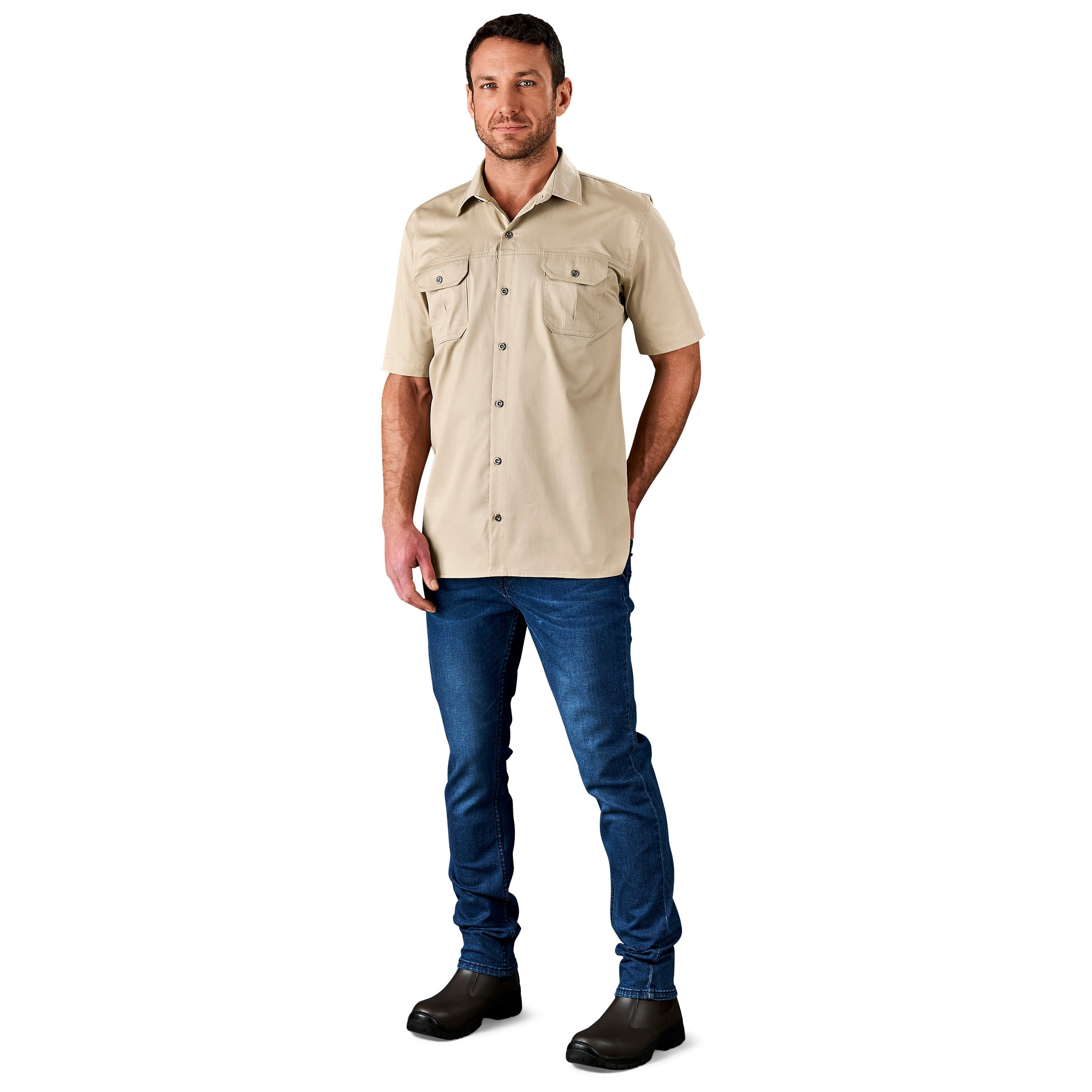Mens Short Sleeve Wildstone Shirt - Camouflage - Shirts & Tops