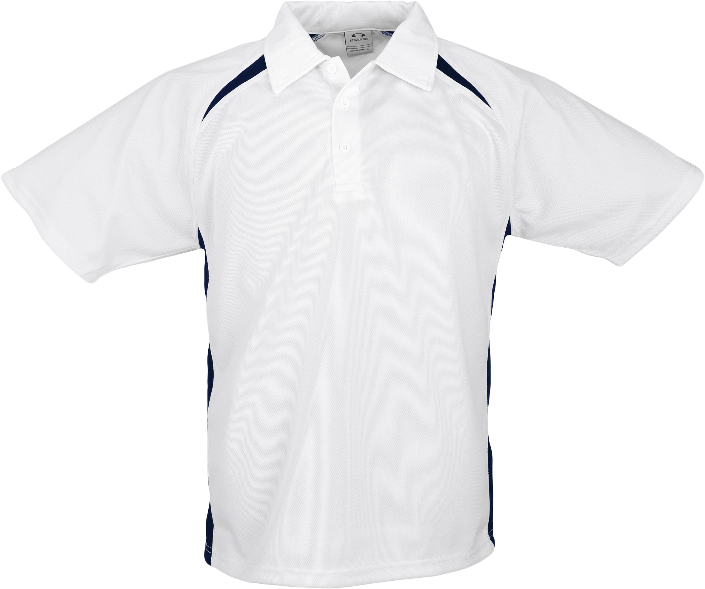 Mens Splice Golf Shirt-L-White-W