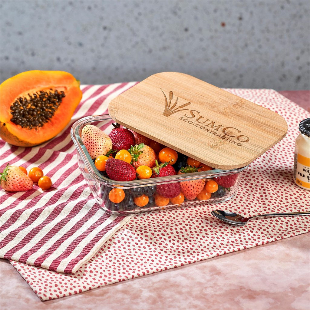 Moshi Glass & Bamboo Lunch Box Natural / NT - Boxes Totes