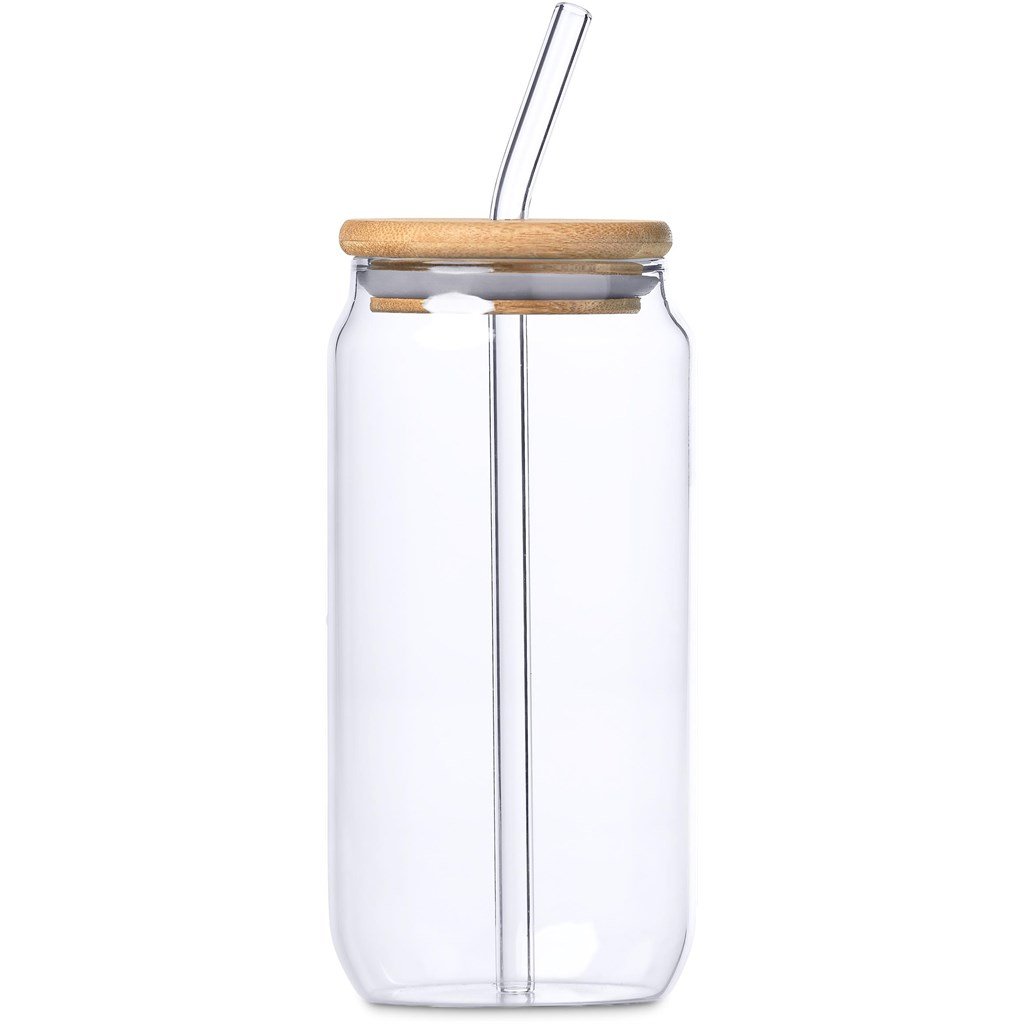 Natsu Glass & Bamboo Tumbler Straw - 500ml NATURAL - Travel Mugs and Tumblers,Glass Products,Drinkware,Full-Wrap UV Bottles