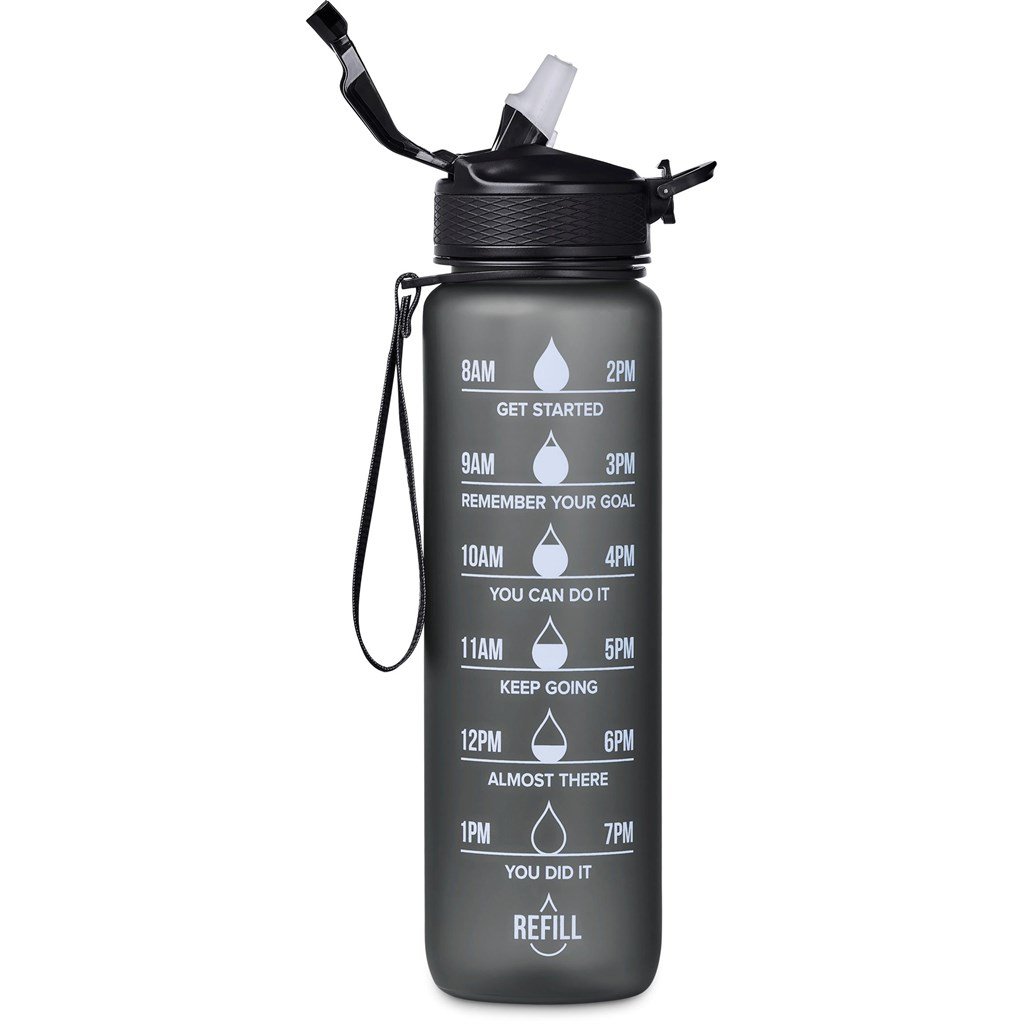 Neptune Plastic Water Bottle - 1 Litre BLACK - Bottles,Ideas for Fitness,Drinkware