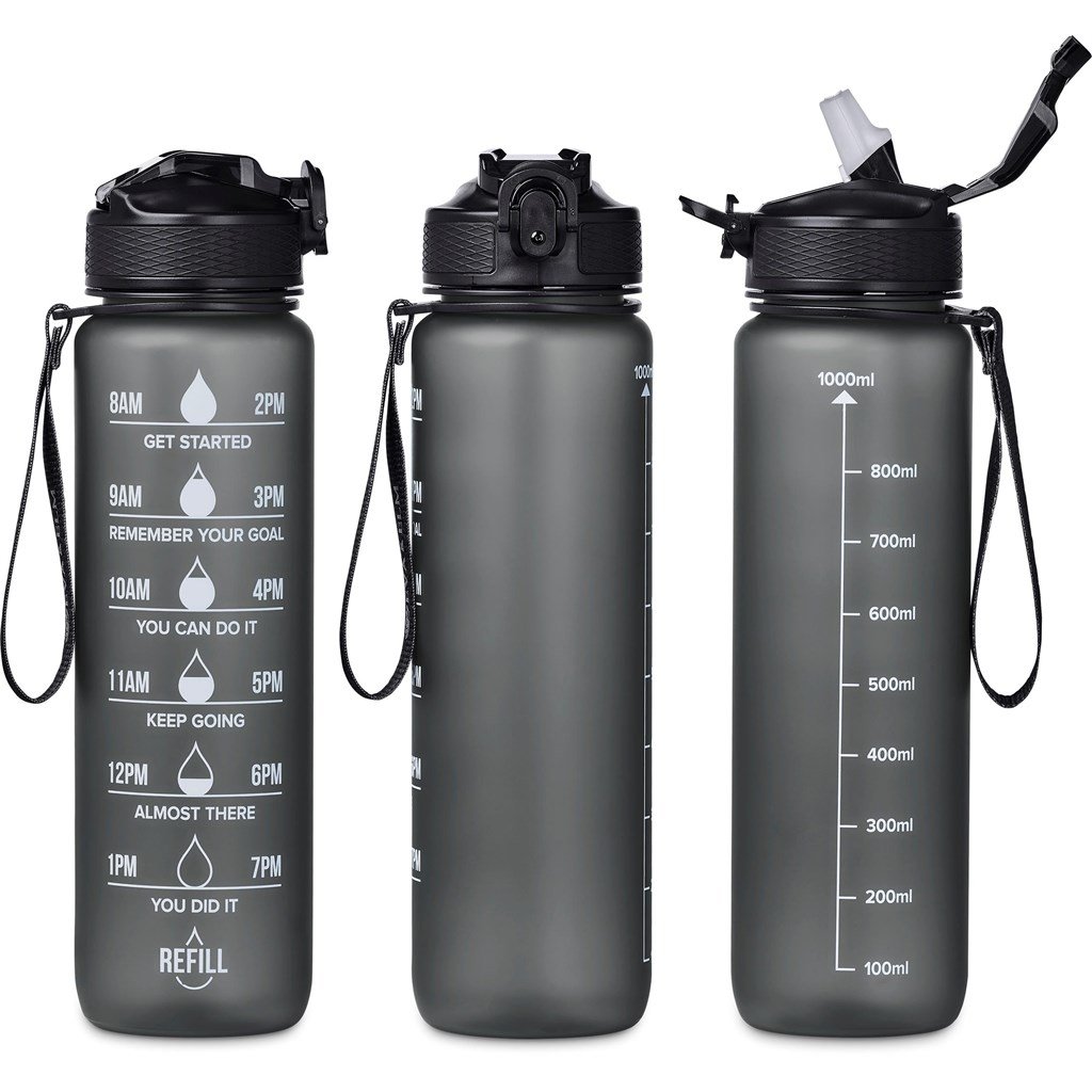 Neptune Plastic Water Bottle - 1 Litre BLACK - Bottles,Ideas for Fitness,Drinkware
