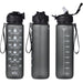 Neptune Plastic Water Bottle - 1 Litre BLACK - Bottles,Ideas for Fitness,Drinkware