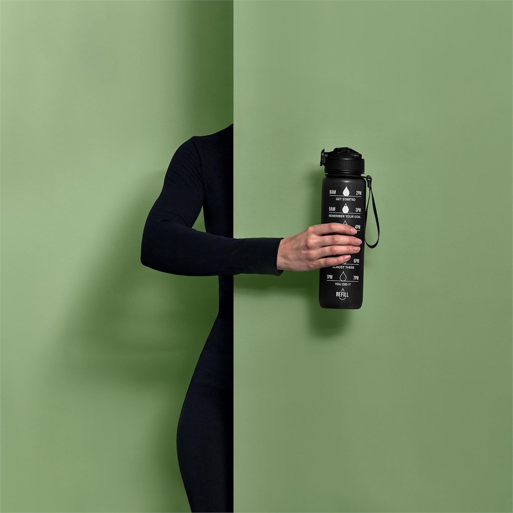 Neptune Plastic Water Bottle - 1 Litre BLACK - Bottles,Ideas for Fitness,Drinkware