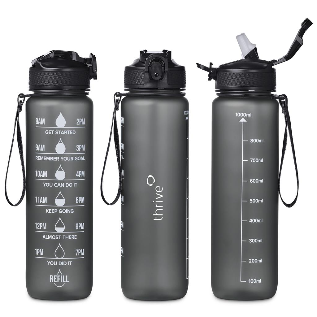 Neptune Plastic Water Bottle - 1 Litre BLACK - Bottles,Ideas for Fitness,Drinkware