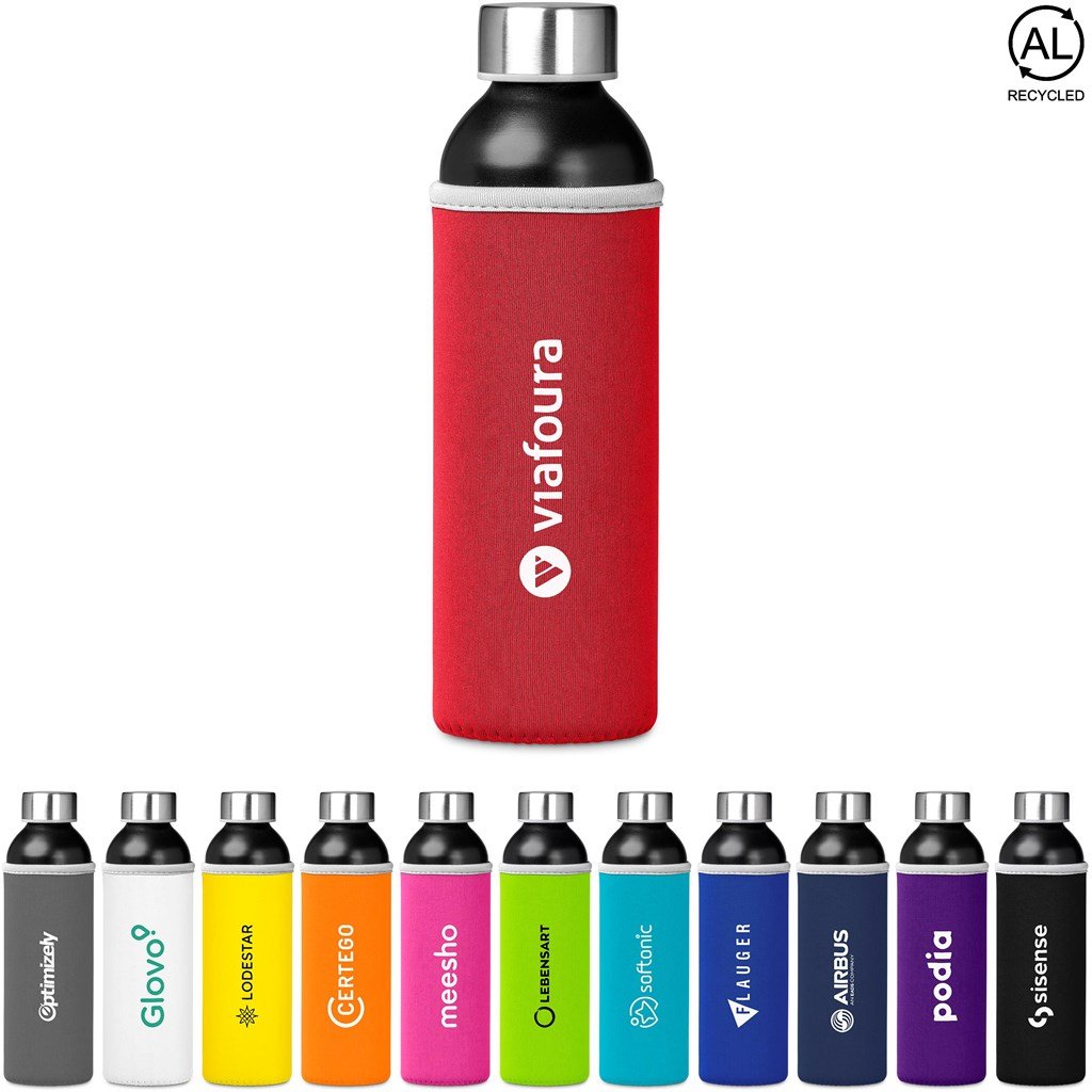 Nostro Recycled Aluminium Water Bottle - 650ml - Bottles,Drinkware,Recycled Drinkware