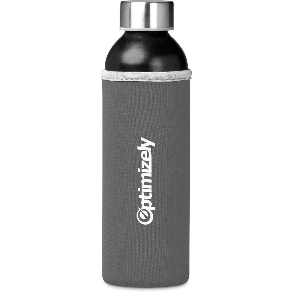 Nostro Recycled Aluminium Water Bottle - 650ml GREY - Bottles,Drinkware,Recycled Drinkware