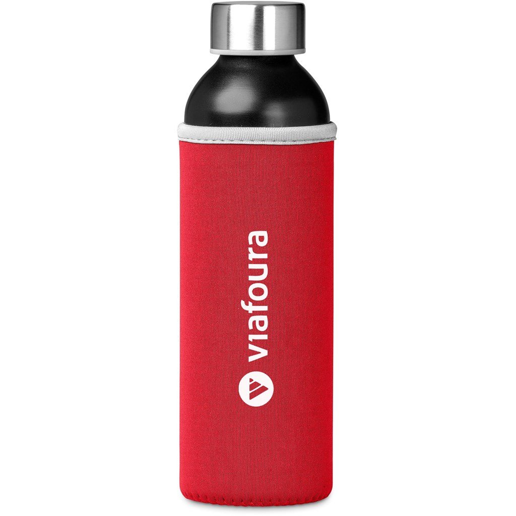 Nostro Recycled Aluminium Water Bottle - 650ml RED - Bottles,Drinkware,Recycled Drinkware