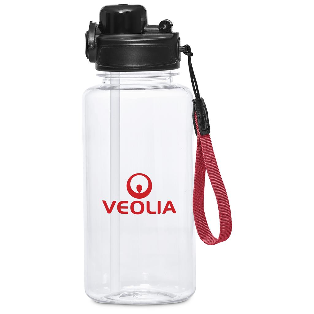 Ortega Recycled PET Water Bottle – 1Litre RED - Bottles,Recycled Products,Recycled Drinkware,Drinkware