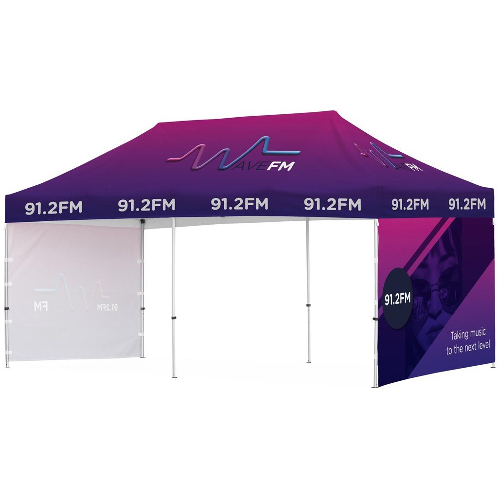 Ovation Sublimated Gazebo 6m X 3m - 2 Short Full-Wall Skins - Canopies & Gazebos