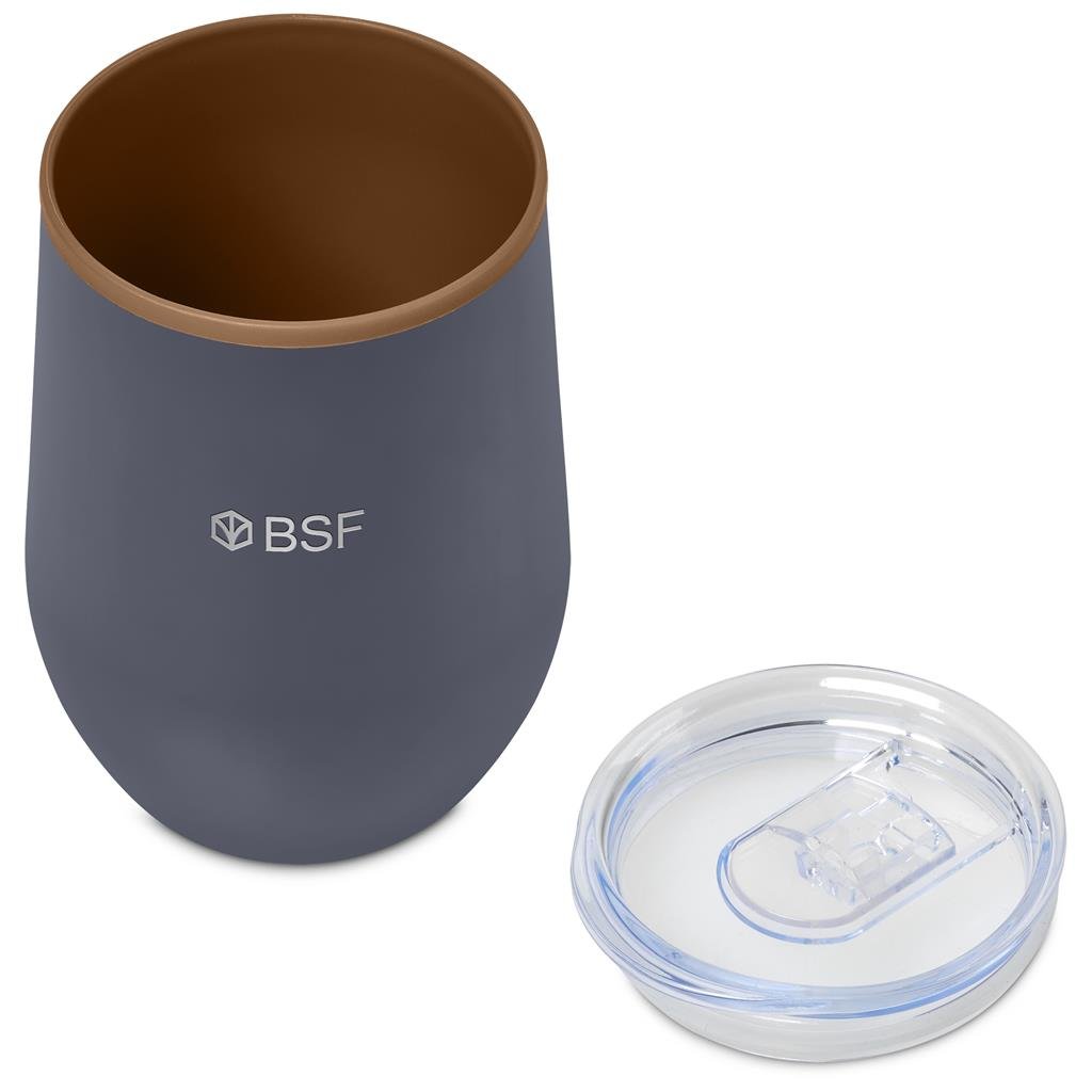 Ovolo Stainless Steel & Plastic Double-Wall Tumbler – 350ml - Travel Mugs and Tumblers,Drinkware