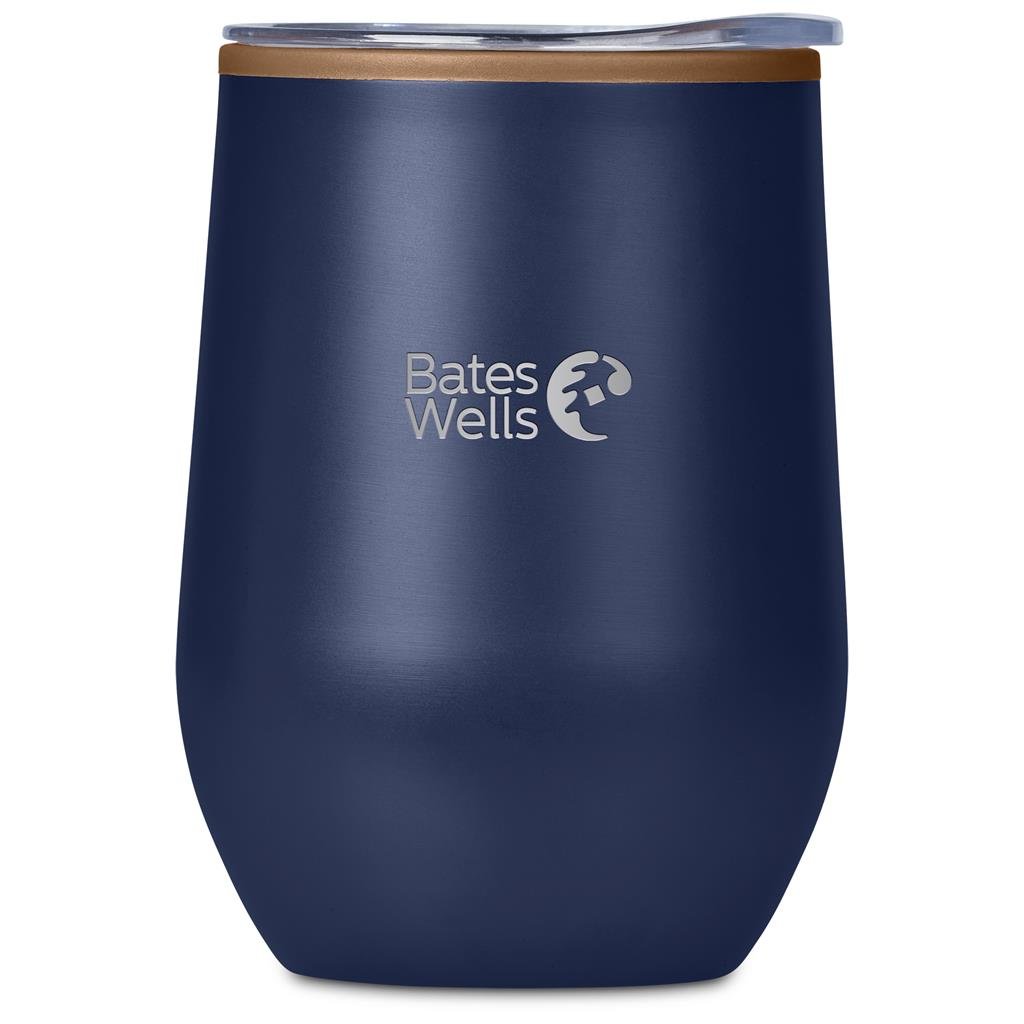 Ovolo Stainless Steel & Plastic Double-Wall Tumbler – 350ml NAVY - Travel Mugs and Tumblers,Drinkware