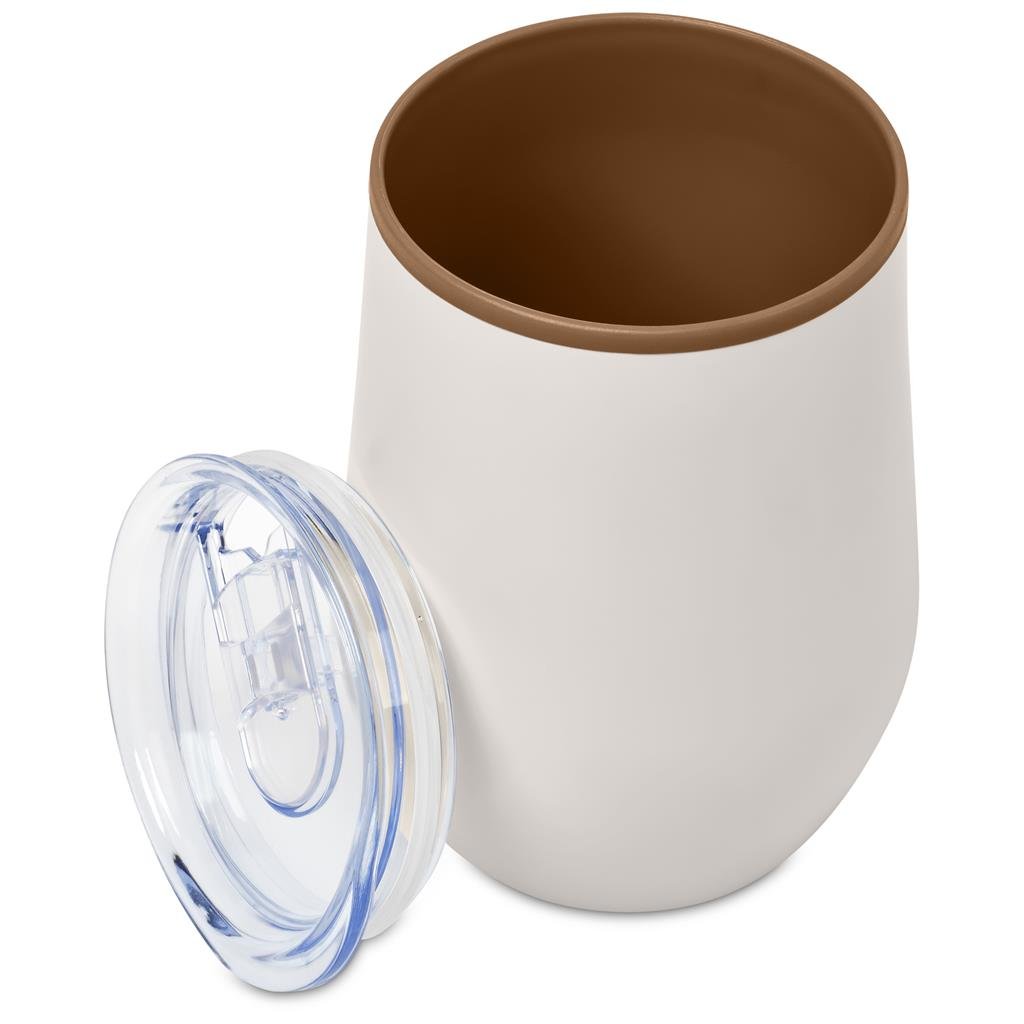 Ovolo Stainless Steel & Plastic Double-Wall Tumbler – 350ml - Travel Mugs and Tumblers,Drinkware