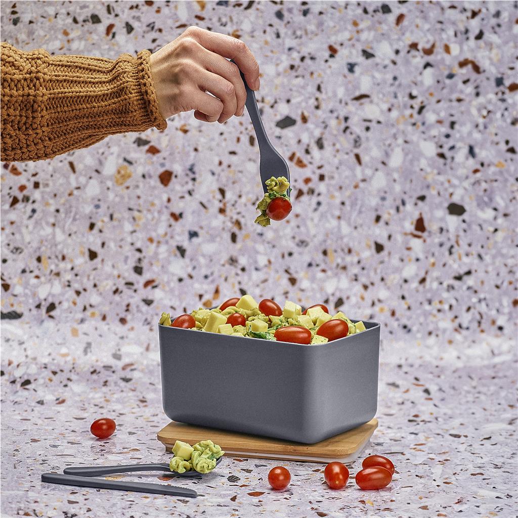 Pasuta Recycled Plastic & Bamboo Lunch Box - Foodware,Eco-Friendly,Bamboo Products,Ideas for Work,Recycled Coolers and Lunchware,Coolers