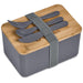Pasuta Recycled Plastic & Bamboo Lunch Box GREY - Foodware,Eco-Friendly,Bamboo Products,Ideas for Work,Recycled Coolers